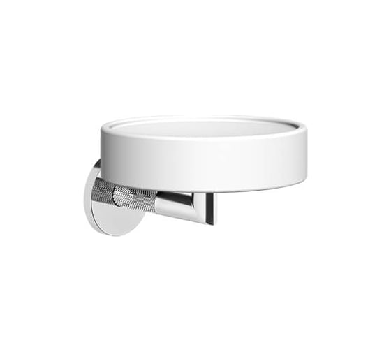 Мыльница настенная GESSI Anello белый композитный материал, держатель, цвет хром 63701.031