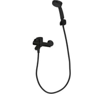 Смеситель для ванны короткий излив Bravat Drop черный F64898BM-B