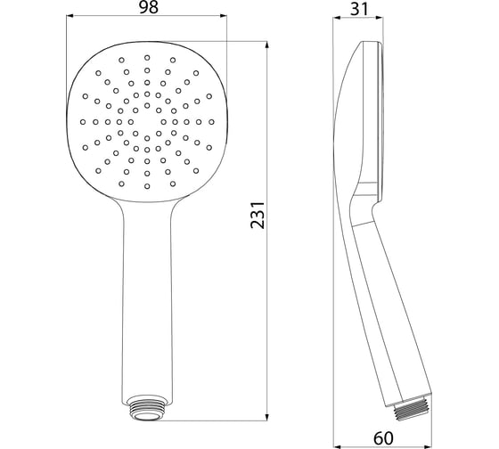 Лейка для душа IDDIS Optima Home черная матовая OPH1FB9i18