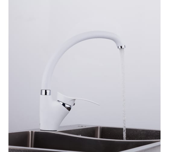 Смеситель для кухни Frap 40к F4101-12 боковая, белый 538220