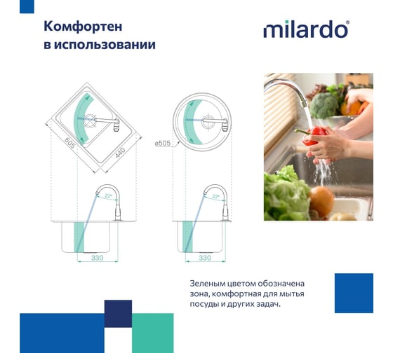Смеситель для кухни Milardo Meal M01SBJ0M05