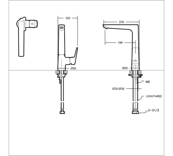 Смеситель для кухни Bravat Real F7121179CP-2-RUS
