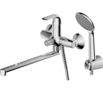 Смеситель для ванны с длинным изливом с аксессуарами Bravat Fit F6135188CP-LB-RUS
