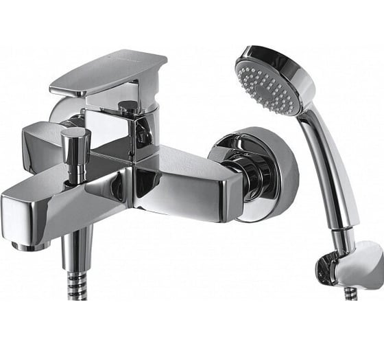 Смеситель для ванны с коротким изливом с аксессуарами Bravat Riffle F672106C-B