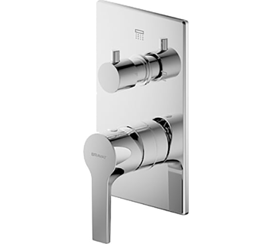 Встраиваемый в стену смеситель Bravat Prolate 2-функции P69219CP-2-ENG 1