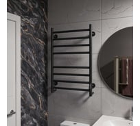 Полотенцесушитель электрический Bauedge BAU Селестия 50х80, 8 коллекторов, черный матовый RW0007