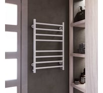 Полотенцесушитель электрический Bauedge BAU Селестия 50х80, 8 коллекторов, белый матовый RW0009