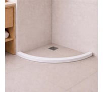 Цокольная опора для душевого уголка RGW SBA-30-W 100*100*5 (Полукруг) (Белый) 38233000-01