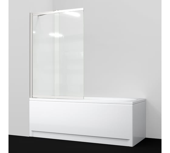 Стеклянная шторка на ванну с фиксатором WasserKraft Таубер (Tauber) 64S02-100F 64S02-100 Fixed