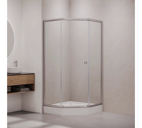 Душевой уголок RGW 90x90x190 CL-80 Трапеция/Хром/Прозрачное/5 мм 81088099-11