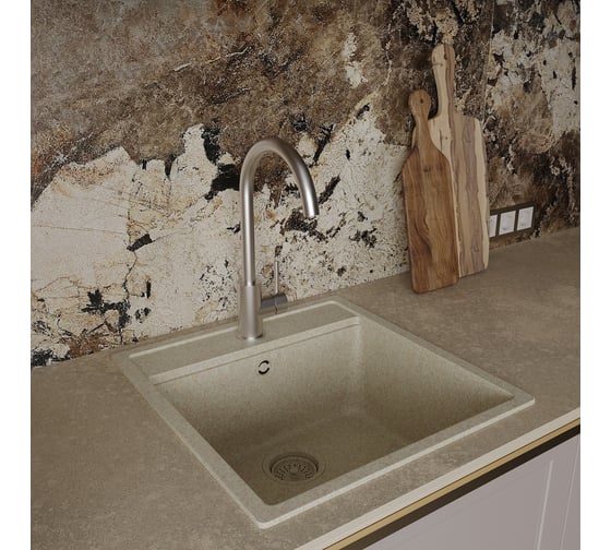 Смеситель для кухни , никель матовый Oliveeka OL-963002-BN