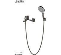 Смеситель для ванны LEMARK SIBERIA с аксессуарами, латунь, графит LMF-7022B-GM