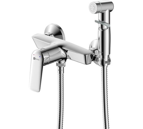Смеситель настенный с гигиеническим душем Lemark VERBA хром LM11418C