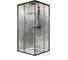 Душевой уголок Bauedge BAU Stil квадратный с поддоном 80x80х195, прозрачное закаленное стекло с черным рисунком TY0040 1