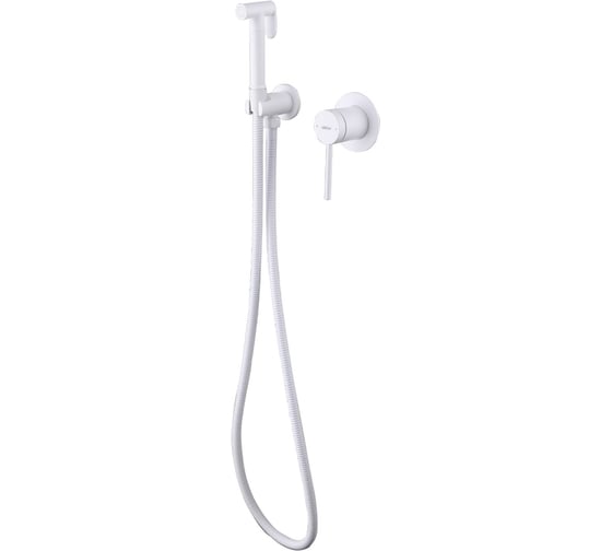 Смеситель ABBER Emotion с гигиеническим душем, белый матовый AF8825W
