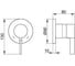 Встраиваемый однорычажный смеситель KEUCO IXMO PURE DN 15, с круглой розеткой, черный матов 59551379501 2