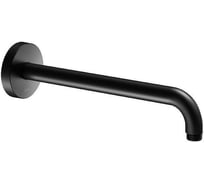 Душевой кронштейн KEUCO ELEGANCE DN 15, из стены, 462 мм, с круглым отражателем, черный мат 51688370400