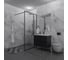 Душевая перегородка GuteWetter SHOWER GLASS GK-24-10мм 100x200 см, цвет фурнитуры черный матовый, цвет стекла бесцветный, стекло закаленное 10 мм 4698033173127 1
