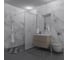 Душевая перегородка GuteWetter SHOWER GLASS GK-24-10мм 70x200 см, цвет фурнитуры хром блестящий, цвет стекла матовый, стекло закаленное 10 мм 4698033172755 1