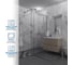 Душевая перегородка GuteWetter SHOWER GLASS GK-24-10мм 80x200 см, цвет фурнитуры хром блестящий, цвет стекла бесцветный, стекло закаленное 10 мм 4698033172854 3