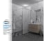 Душевая перегородка GuteWetter SHOWER GLASS GK-24-10мм 65x200 см, цвет фурнитуры хром блестящий, цвет стекла матовый, стекло закаленное 10 мм 4698033172694 4