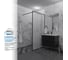 Душевая перегородка GuteWetter SHOWER GLASS GK-24-10мм 55x200 см, цвет фурнитуры черный матовый, цвет стекла матовый, стекло закаленное 10 мм 4698033172601 4