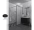 Душевая перегородка GuteWetter SHOWER GLASS GK-24-10мм 55x200 см, цвет фурнитуры черный матовый, цвет стекла матовый, стекло закаленное 10 мм 4698033172601 5