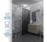 Душевая перегородка GuteWetter SHOWER GLASS GK-24-10мм 65x200 см, цвет фурнитуры хром блестящий, цвет стекла графитовый, стекло закаленное 10 мм 4698033172687 3