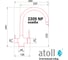 Кран комбинированный atoll (холодная/горячая + питьевая), 2209-NP, полуматовый никель, ATOFCM901 7