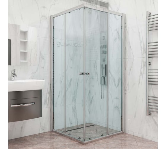 Душевой уголок GuteWetter GUWER GK-664S 80x80x200 см, цвет фурнитуры хром блестящий, цвет стекла бесцветный, стекло закаленное 6 мм, открывание двери левое / правое 4698031135493