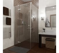 Душевой уголок GuteWetter Q35 80x100x200 см, цвет фурнитуры хром блестящий, цвет стекла бесцветный, стекло закаленное 8 мм, открывание двери левое 4698033175534