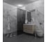 Душевая перегородка GuteWetter SHOWER GLASS GK-24-8мм 95x200 см, цвет фурнитуры хром блестящий, цвет стекла графитовый, стекло закаленное 8 мм 4698033173943 1