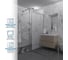 Душевая перегородка GuteWetter SHOWER GLASS GK-24-8мм 105x200 см, цвет фурнитуры хром блестящий, цвет стекла матовый, стекло закаленное 8 мм 4698033174070 3