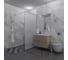 Душевая перегородка GuteWetter SHOWER GLASS GK-24-8мм 100x200 см, цвет фурнитуры хром блестящий, цвет стекла матовый, стекло закаленное 8 мм 4698033174018 1