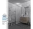 Душевая перегородка GuteWetter SHOWER GLASS GK-24-8мм 100x200 см, цвет фурнитуры хром блестящий, цвет стекла матовый, стекло закаленное 8 мм 4698033174018 4