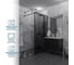 Душевая перегородка GuteWetter SHOWER GLASS GK-24-10мм 90x200 см, цвет фурнитуры черный матовый, цвет стекла графитовый, стекло закаленное 10 мм 4698033173011 4