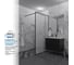Душевая перегородка GuteWetter SHOWER GLASS GK-24-10мм 85x200 см, цвет фурнитуры черный матовый, цвет стекла матовый, стекло закаленное 10 мм 4698033172960 4
