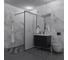Душевая перегородка GuteWetter SHOWER GLASS GK-24-8мм 105x200 см, цвет фурнитуры черный матовый, цвет стекла матовый, стекло закаленное 8 мм 4698033174100 1