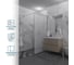 Душевая перегородка GuteWetter SHOWER GLASS GK-24-10мм 90x200 см, цвет фурнитуры хром блестящий, цвет стекла матовый, стекло закаленное 10 мм 4698033172991 2