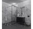 Душевая перегородка GuteWetter SHOWER GLASS GK-24-10мм 95x200 см, цвет фурнитуры черный матовый, цвет стекла бесцветный, стекло закаленное 10 мм 4698033173066 1