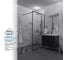 Душевая перегородка GuteWetter SHOWER GLASS GK-24-8мм 100x200 см, цвет фурнитуры черный матовый, цвет стекла бесцветный, стекло закаленное 8 мм 4698033174025 4