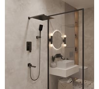 Встраиваемый душевой комплект Oliveeka, цвет оружейный металл, OL-939003-BGM