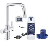 Смеситель для кухонной мойки Grohe Blue Pure Eurosmart с функцией фильтрации, с фильтром в комплекте, хром () 30584000