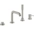 Смеситель для ванны Grohe Essence на 4 отверстия, на край ванны, суперсталь () 19578DC1 1