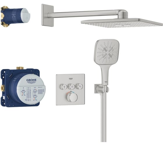 Душевая система Grohe Grohtherm SmartControl с термостатом для душа, суперсталь () 34864DC0