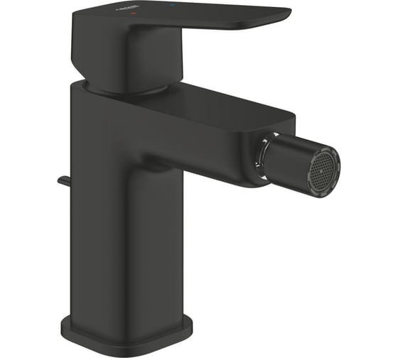 Смеситель для биде Grohe Cubeo с донным клапаном, S-size, матовый чёрный 1018102430