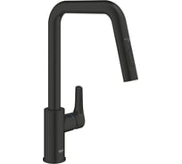 Смеситель для кухни Grohe Eurosmart выдвижной, матовый чёрный 306192430