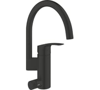 Смеситель для кухни Grohe Eurosmart с запорным клапаном, матовый чёрный 317862431