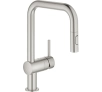 Смеситель для кухни Grohe Minta с вытяжным душем, U-образный излив, суперсталь 32322DC2