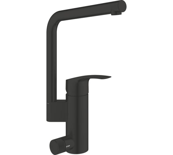 Смеситель для кухни Grohe Eurosmart с запорным клапаном, матовый чёрный 317872431